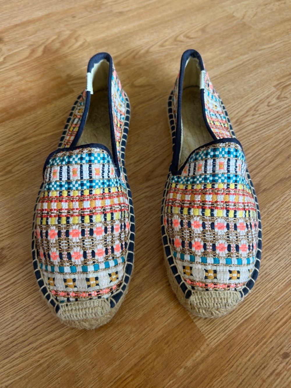Soludos Woven Multicolor Espadrille Slip-On Shoes Size 9 - Picture 3 of 6